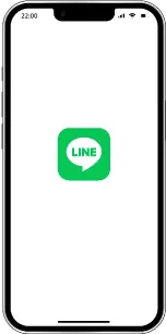 スマホにLINEを表示した様子